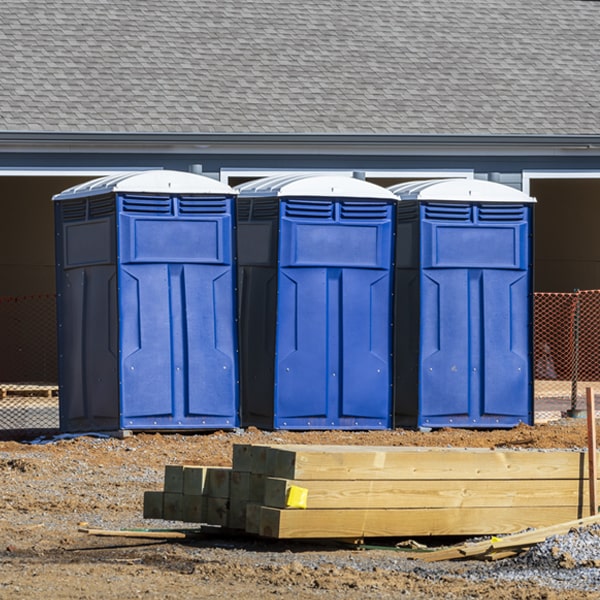 how often are the porta potties cleaned and serviced during a rental period in Clarkdale